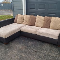L Shaped Two Piece Sectional Couch