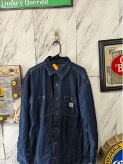 DS CARHARTT DENIM FLANNEL JACKET