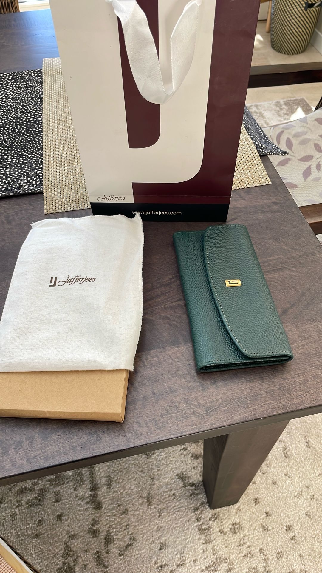 100% Green Leather Wallet