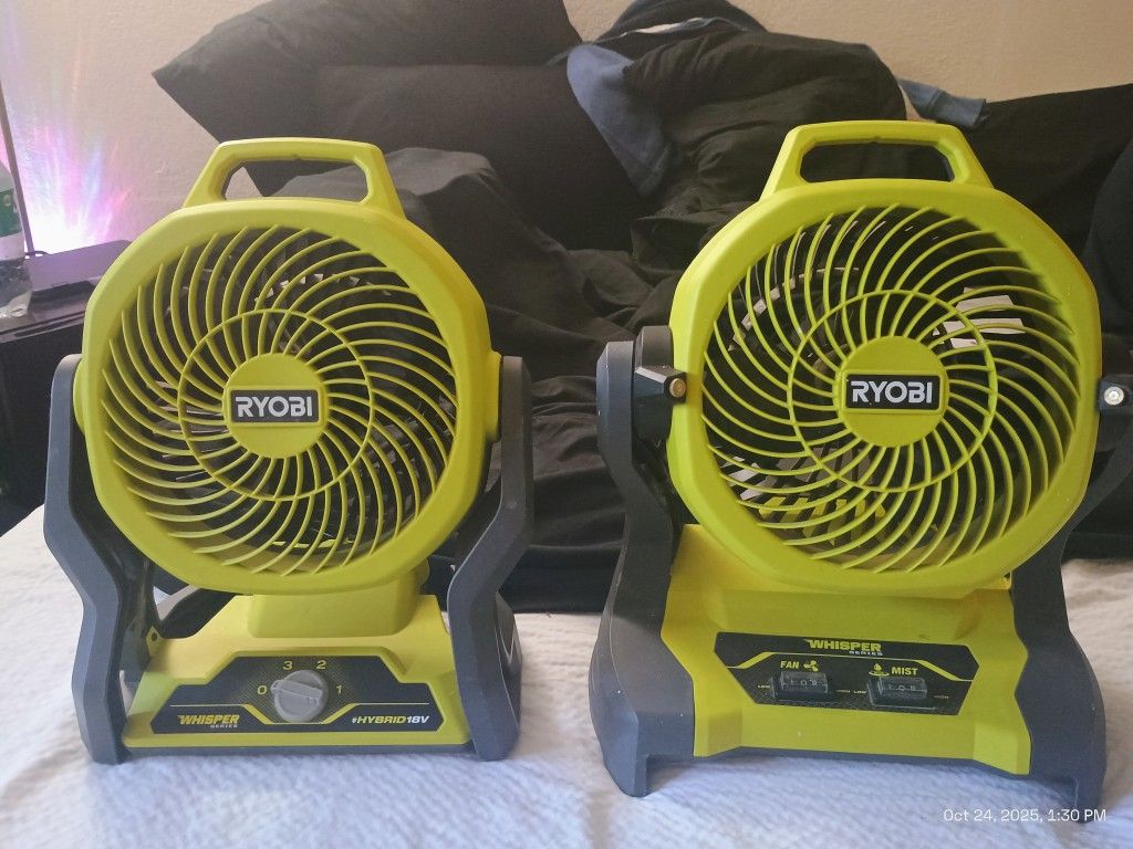 Ryobi +One 18V Misting Fan & Fan