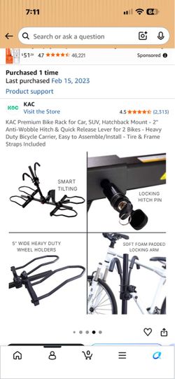 Double bike rack