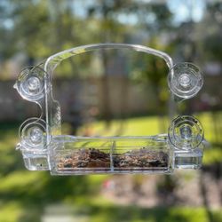 Deluxe Window Bird Feeder, Qty: 2, Unobstructed View, 4 Strong Suction Caps