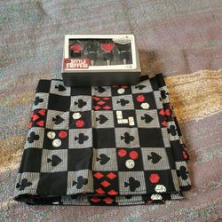 Wine stoppers and card table cover.