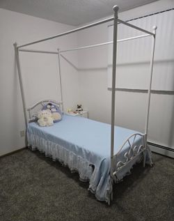Twin Princess Canopy Platform Bed