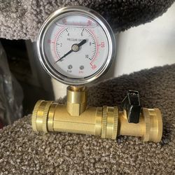 Water Pressure Gauge With Valve 