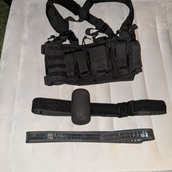 Ammo Magazine Chest Rig And Belts 