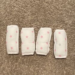Car Seat Strap Covers with Snaps- Set of 4