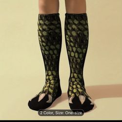 1Pair All Season Socks Trend Dinosaur Paw Design