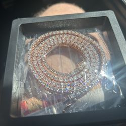 Rose Gold Moissanite Chain