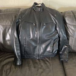Michael Kors Leather Biker Jacket 