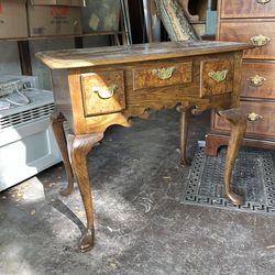 Solid wood side table