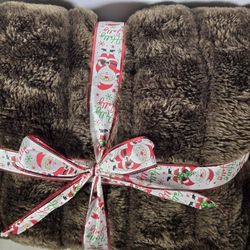 Standard Size Throw Dark Brown Blanket 