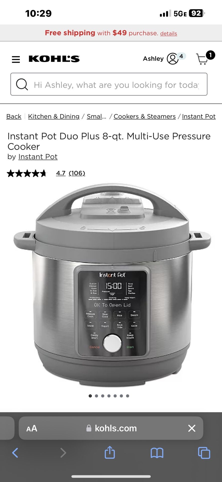 Insta Pot Duo Plus