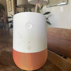 Google Home Smart Speaker White & Orange