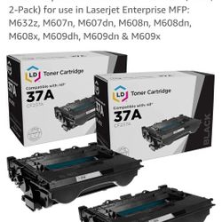 Printer Replacement for HP 37A CF237A (Black, 2-Pack)

