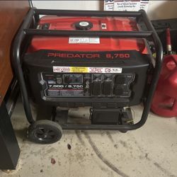Predator 8750W Gas Generator – Electric Start – Like New