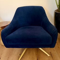 Set Of West Elm Roar & Rabbit Performance Velvet Chairs 