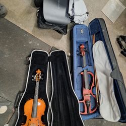 1 Acoustic And One Electric Violin 