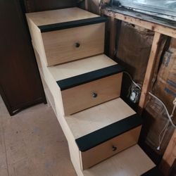 Wooden Staircase With Storage