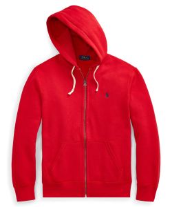red polo jacket