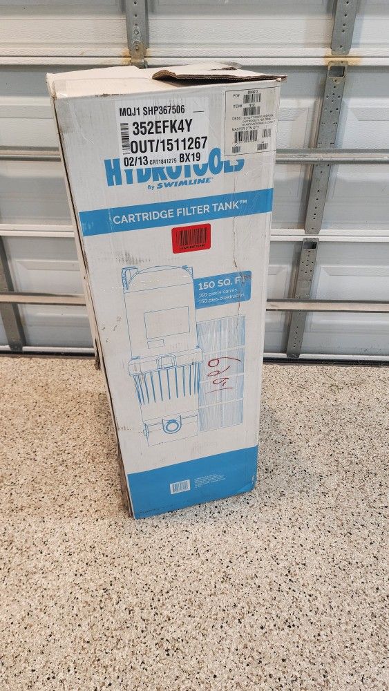 SWIMLINE HYDROTOOLS Inground Pool Cartridge Filter Tank, Sure-Flo 150 Sq Ft w/ Element