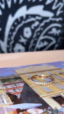 14K Diamond Rose Gold Ring