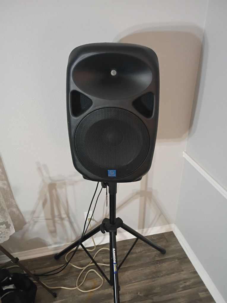 Active 15" PA System With Stands