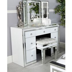 White Glass vanity table 🤍✨