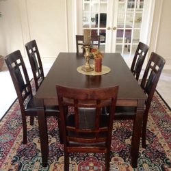 7-PC Breakfast Kitchen Dining Table W/ 6 Chairs