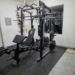 Smith Machine 2001 | Multi-Use Adj Bench | Gym Equipment | Fitness | Squat Rack | Excercise |🔴WEIGHTS AND BARBELL SOLD SEPARATELY 🔴 FREE DELIVERY 🚚