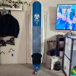 8’ Gerry Lopez / Wavestorm Beginner Surfboard w/ fins and new leash