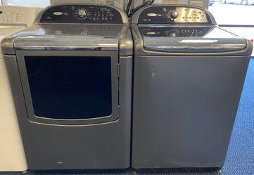 Grey Whirlpool Cabrio Platinum Impeller Style Washing Machine and Gas Dryer Set (0-0125)
