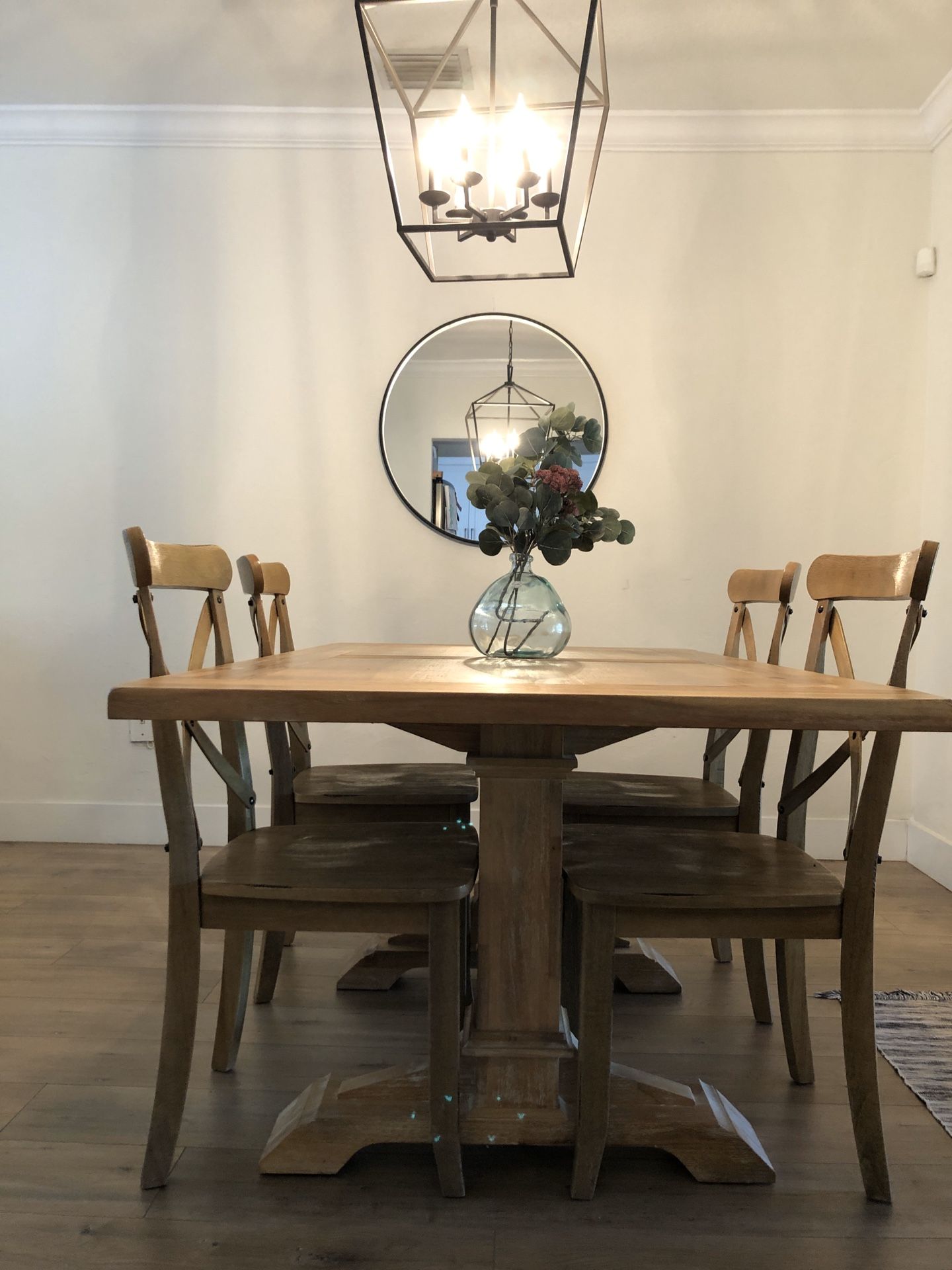 Dining table and chairs