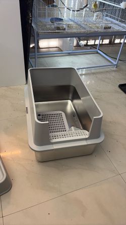 STAINLESS STEEL CAT LITTER BOX