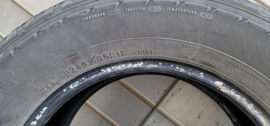 3 TIRES Goodyear Fortera HL Edition 245/65R17 105T - Toyota Highlander