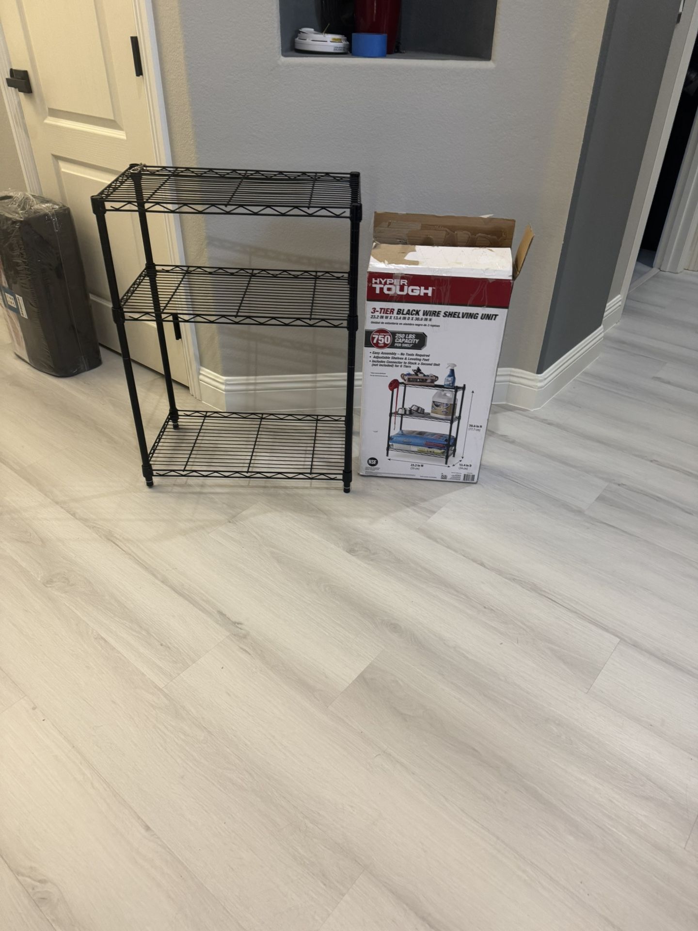 Shelving Unit 3 Shelves Metal 