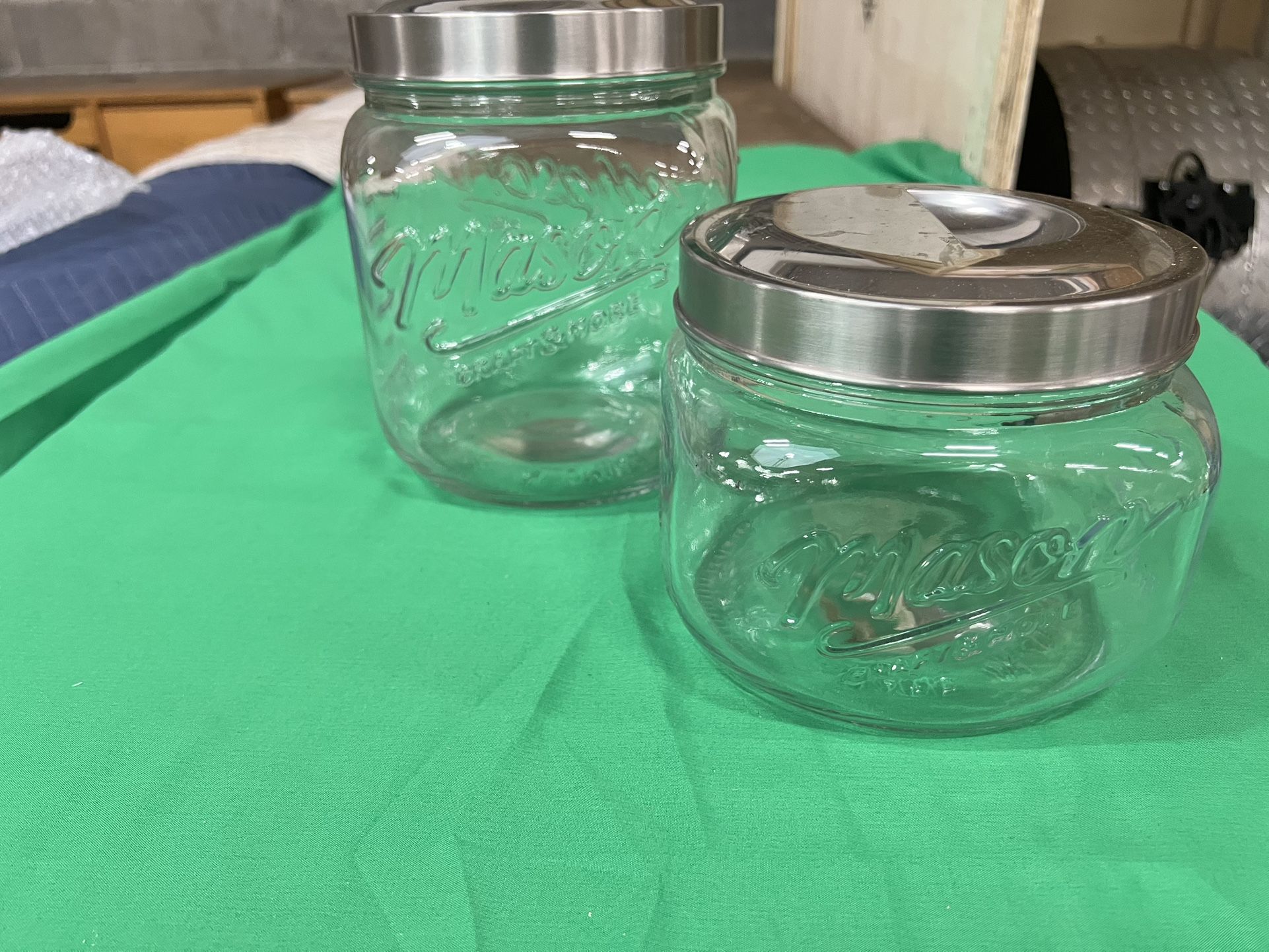 Mason Craft & More 2-piece Glass Canister Set 