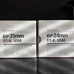 Canon Lens 24 MM F/1.4 And 35 MM F/1.4 L Series  