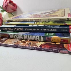 Set of Historical and Biographical Books for Children. Rosa Parks, Mandela Books