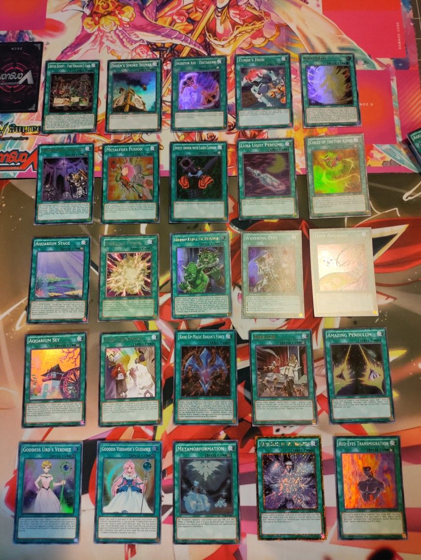 Yugioh Spell Cards 70 Total Rare Super Ultra Secret Gold Rare