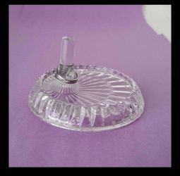 Vintage Avon 1980 The Fostoria  Clear Cut Glass Ring & Trinket Holder