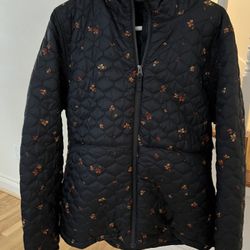 Amazon Basics Navy Pink Floral Jacket