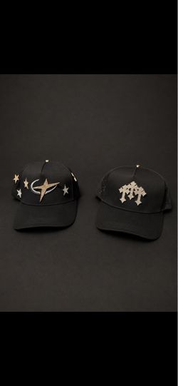 Black Embroidered Snapback Caps