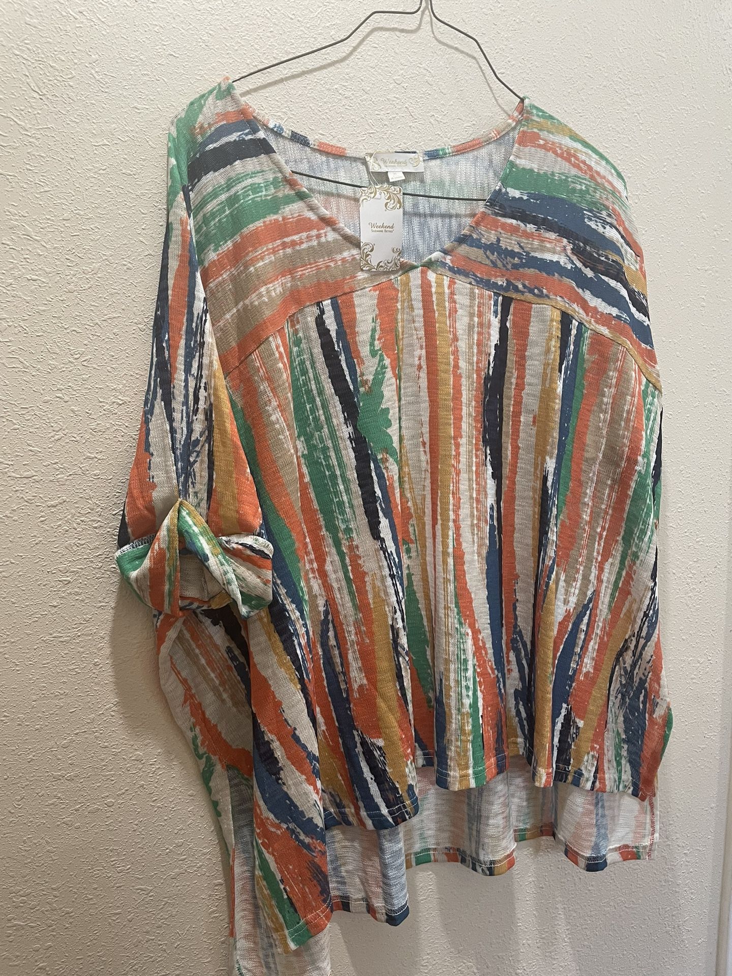 V Neck Long Tunic Top NWT 