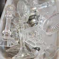 glass candle holders