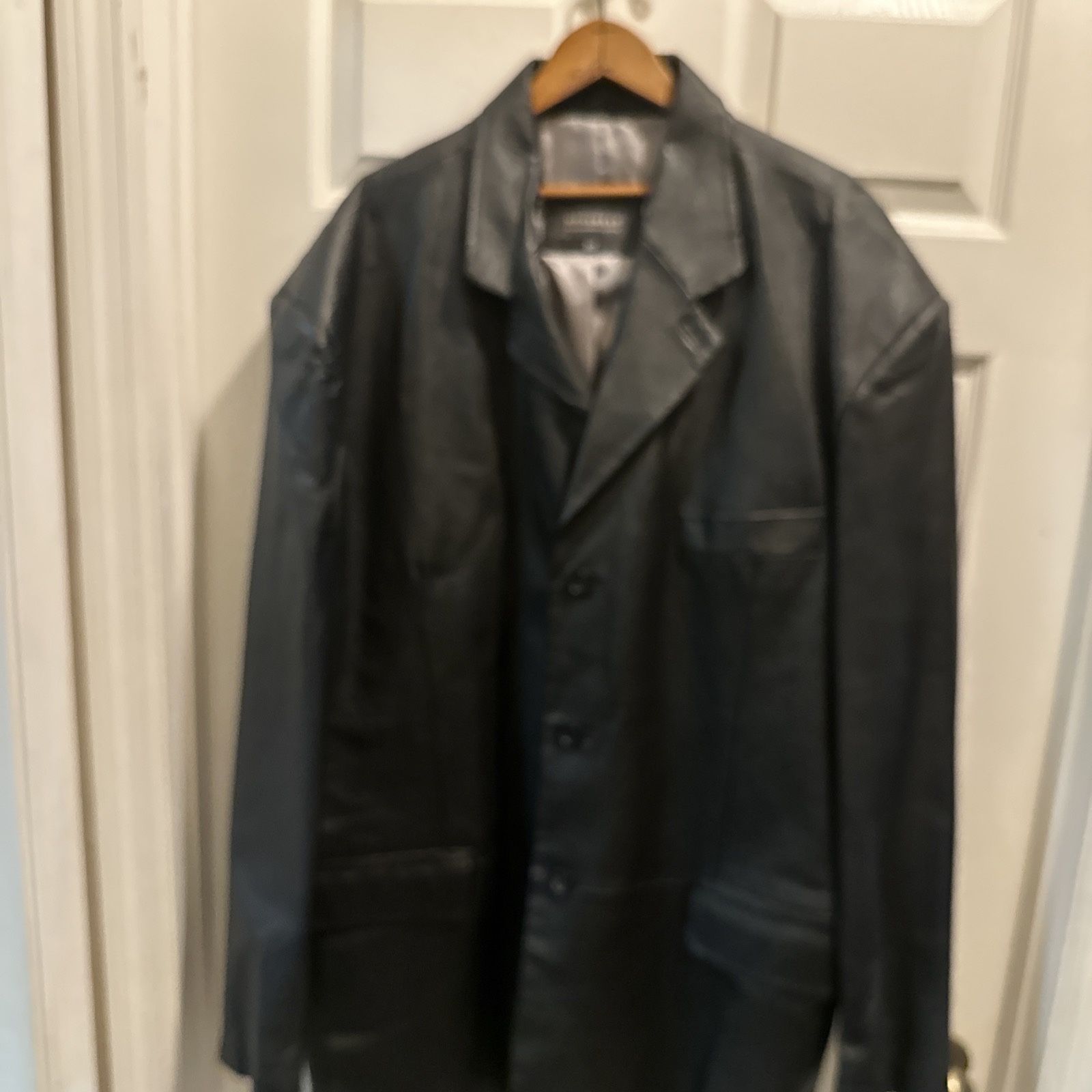 Alexander LLoyd Jacket Coat Men's 3XL extra large black Leather insulated winter