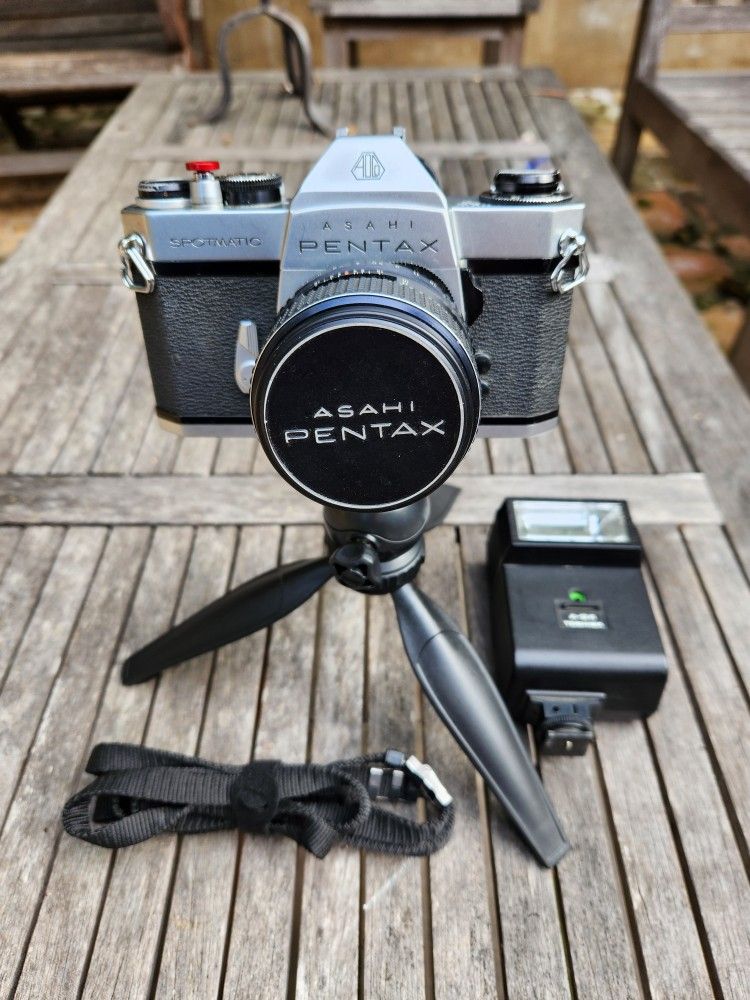 Vintage Pentax Spotmatic 35mm Film Camera W/Warranty