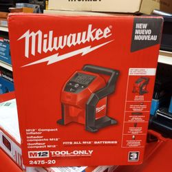 MILWAUKEE M12 COMPACT INFLATOR (TOOL ONLY)