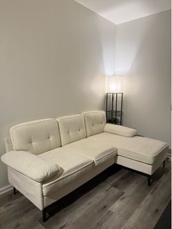 L Shape Cream Sofa