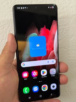 Galaxy S21 Ultra 5G 128gb black color unlocked for all carrier crack screen